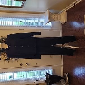 Josephine Chaus brown 2 piece stretch pantsuit jacket size 12 pants size…14 EUC